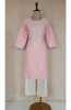 Pink Slub Cottton Chikankari Kurta