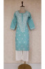 Grey Slub Cotton Chikankari Kurta