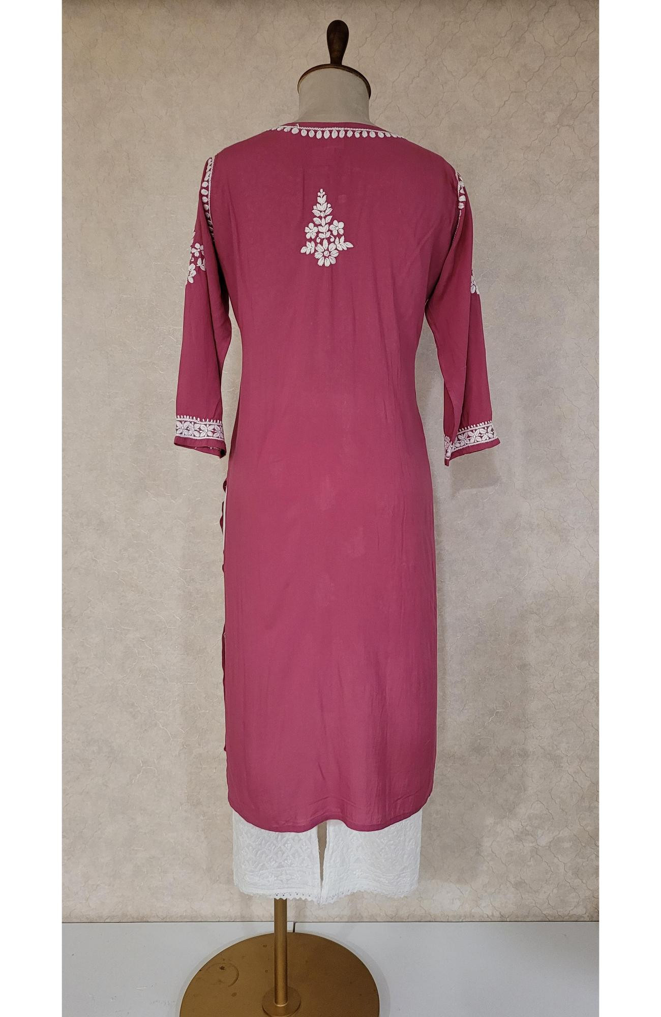 Magenta Modal Chikankari Kurta