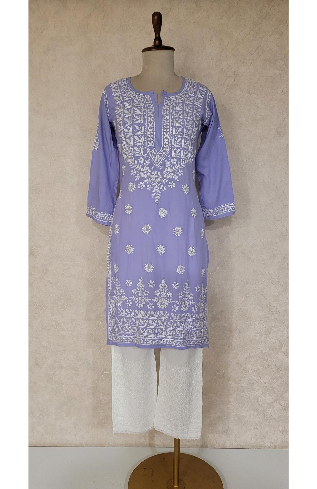 Light Purple Modal Chikankari Kurta