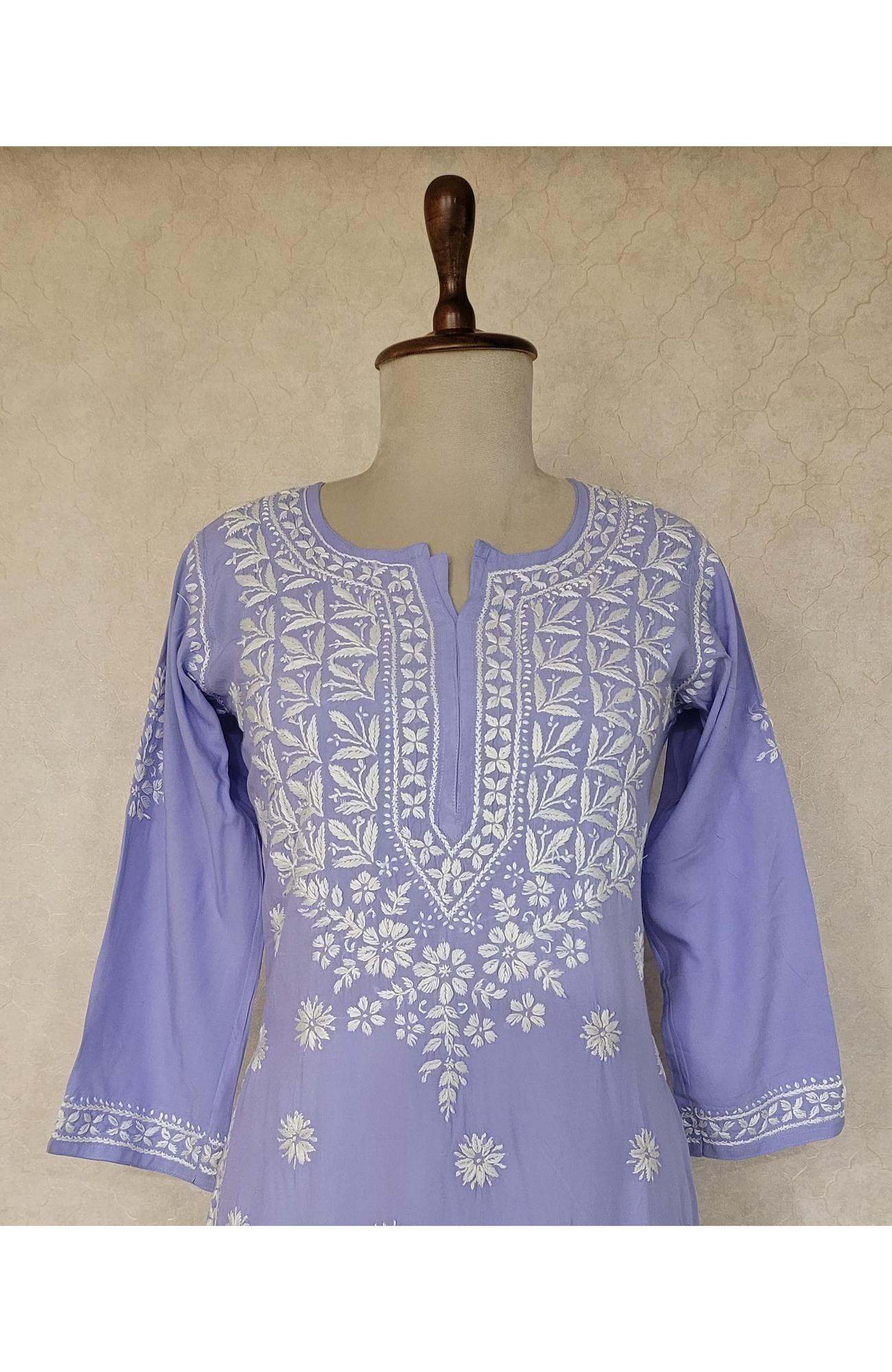 Light Purple Modal Chikankari Kurta