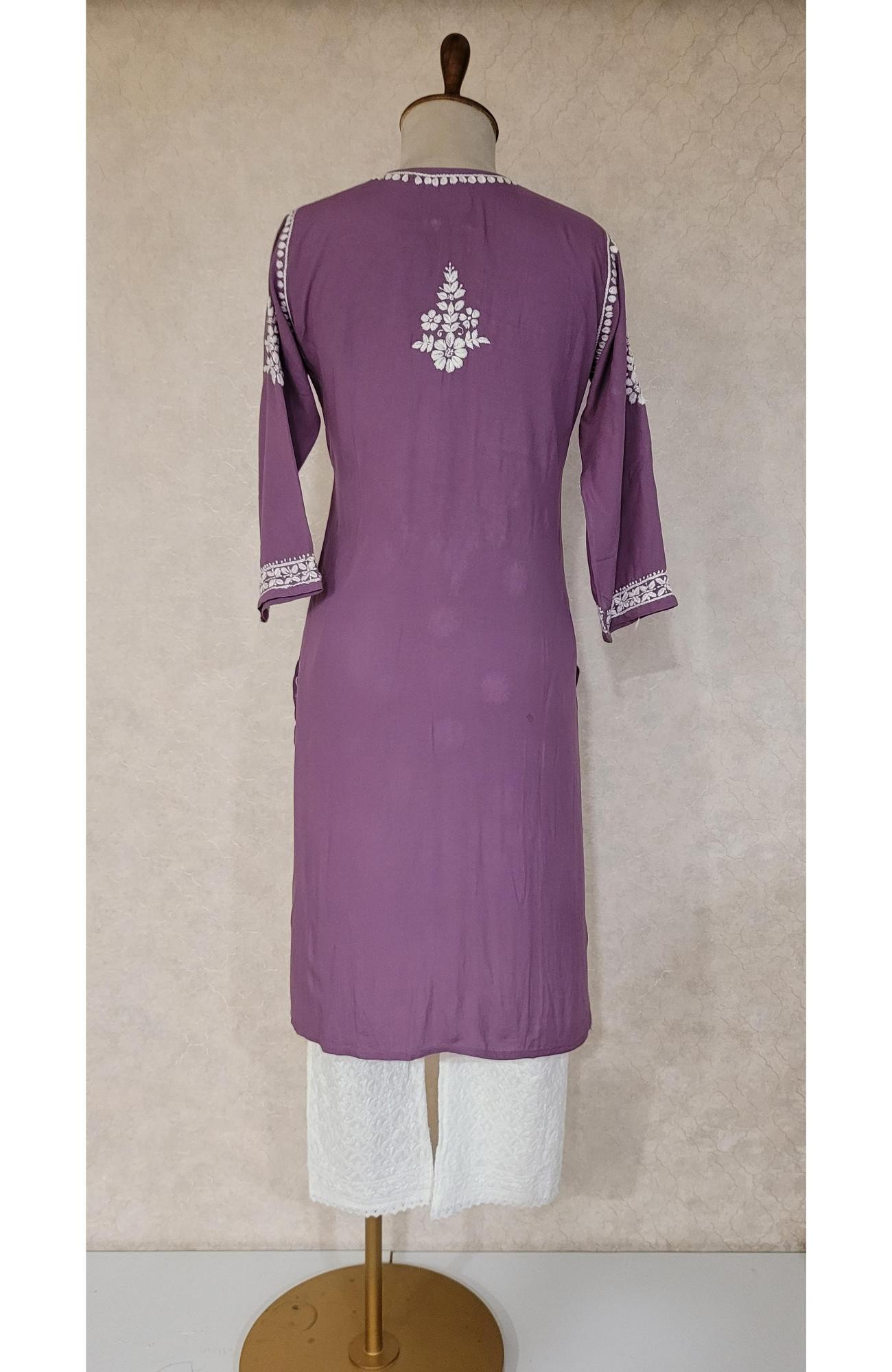 Purple Modal Chikankari Kurta