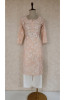 Peach Pink Muslin Chikankari Kurta