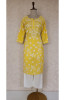 Yellow Muslin Chikankari Kurta