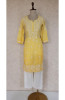 Yellow Muslin Chikankari Kurta