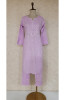 Lavender Mul Chanderi Chikankari Kurta &amp; Pant Set