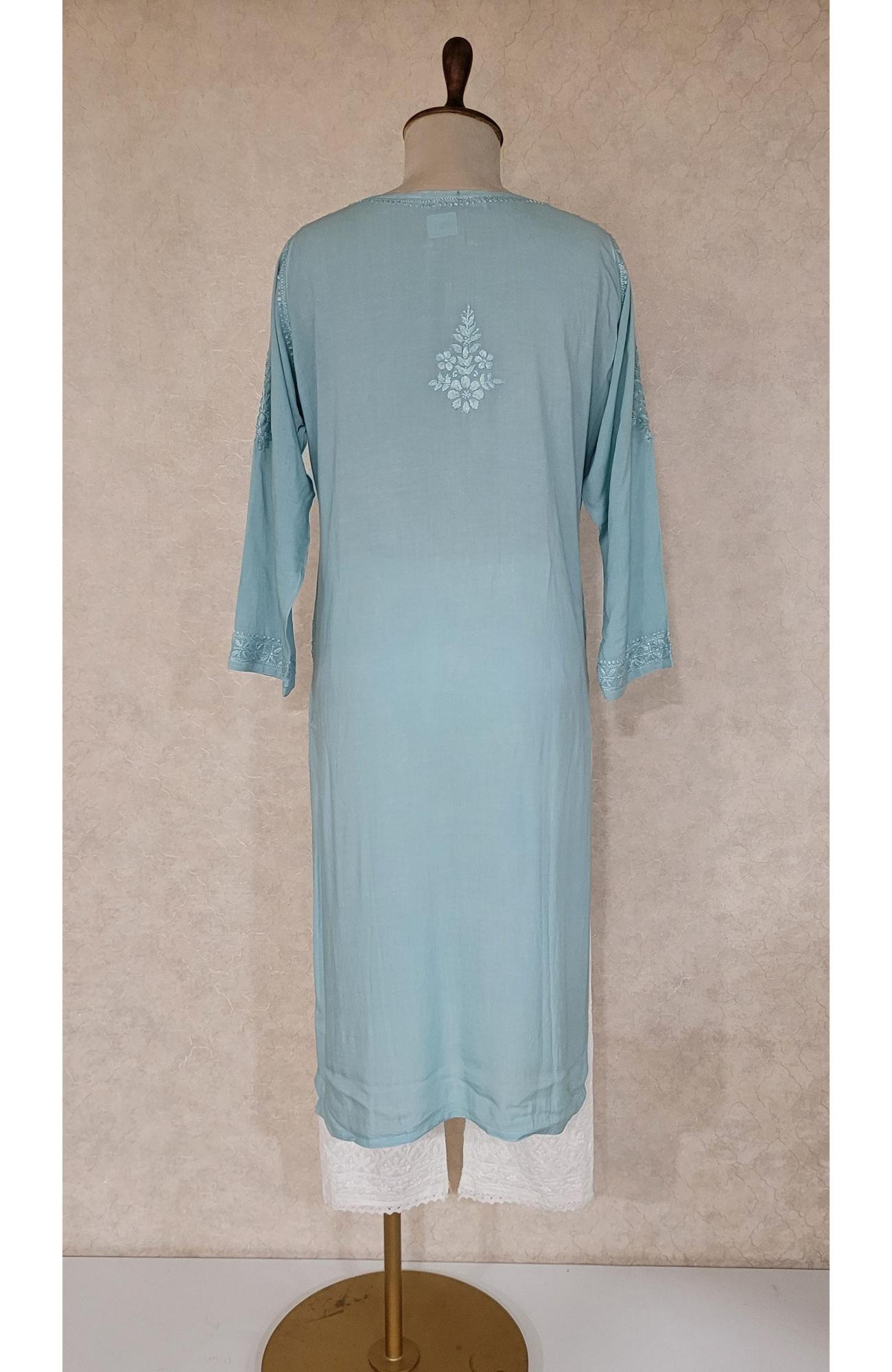 Grey Modal Chikankari Kurta