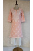 Pink Khadi Cotton Chikankari Kurta