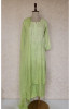 Green Muslin Chikankari Kurta, Dupatta &amp; Pant Set