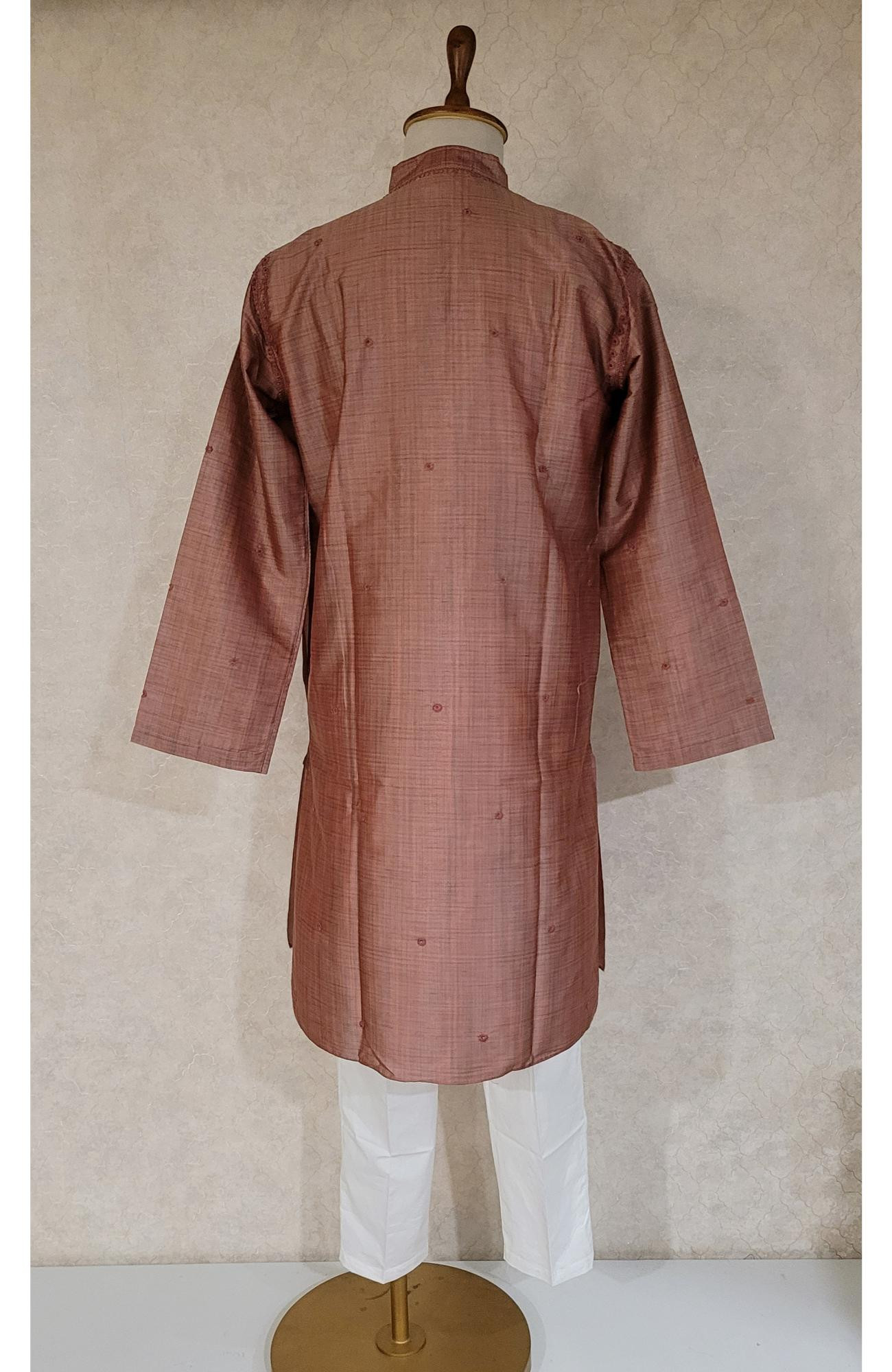 Onion Silk Blend Chikankari Kurta