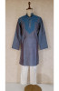 Blue Silk Blend Chikankari Kurta