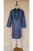 Grayish Blue Khadi Cotton Chikankari Kurta