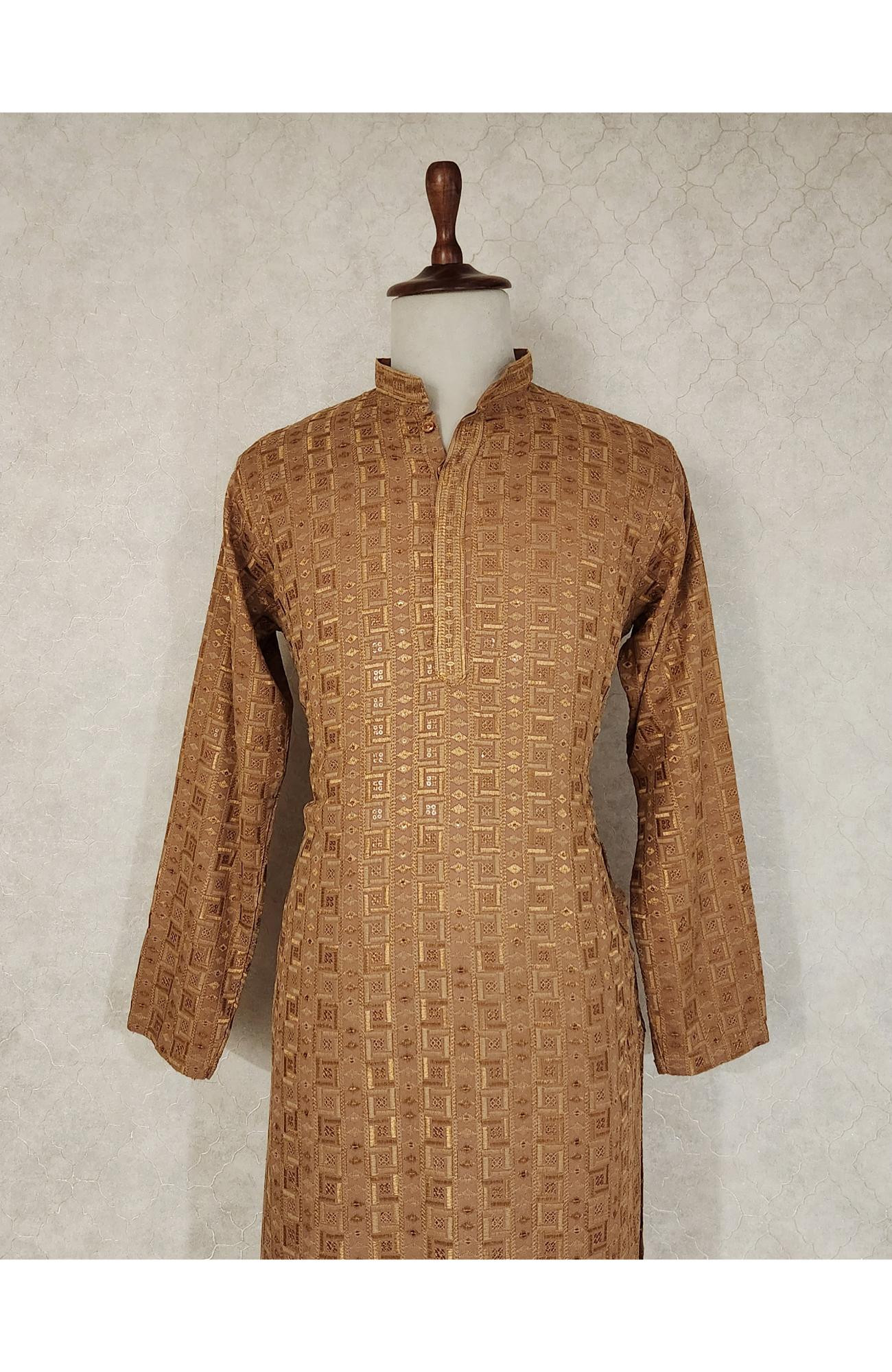 Brown  Rayon Hakoba Kurta