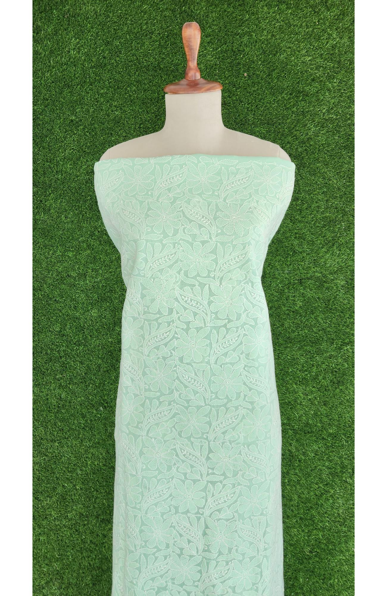 Sea Green Cotton Chikankari Kurta