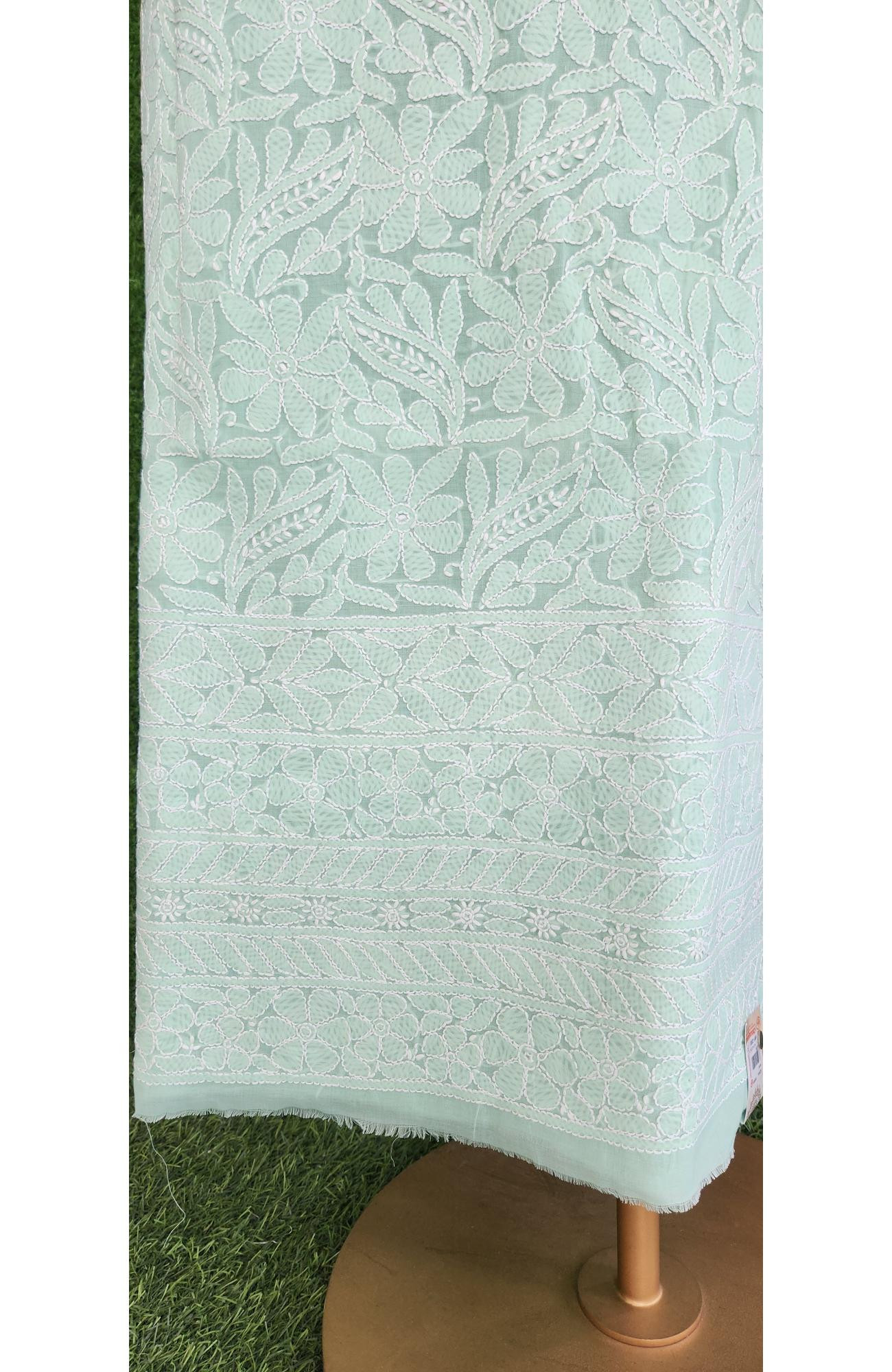 Sea Green Cotton Chikankari Kurta