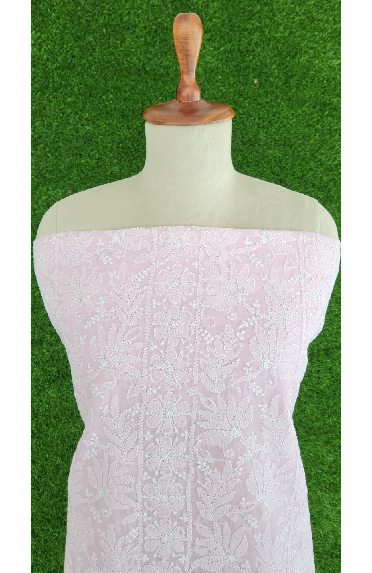 Pink Cotton Chikankari Kurta