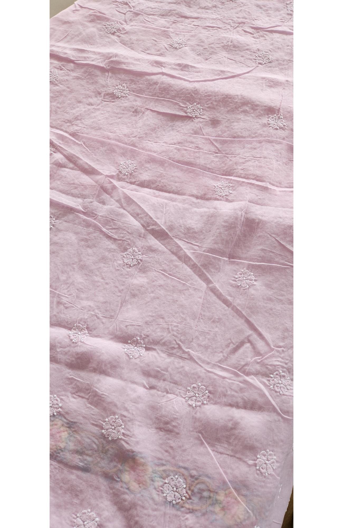 Pink Cotton Chikankari Kurta