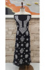 Black Faux Georgette Hand Embroidered Chikankari  Suit Length