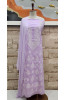 Purple  Cotton Chikankari Suit Length