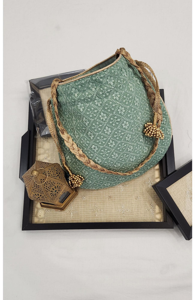 Image of Green Hakuba Potli | Rohia By Chhangamal