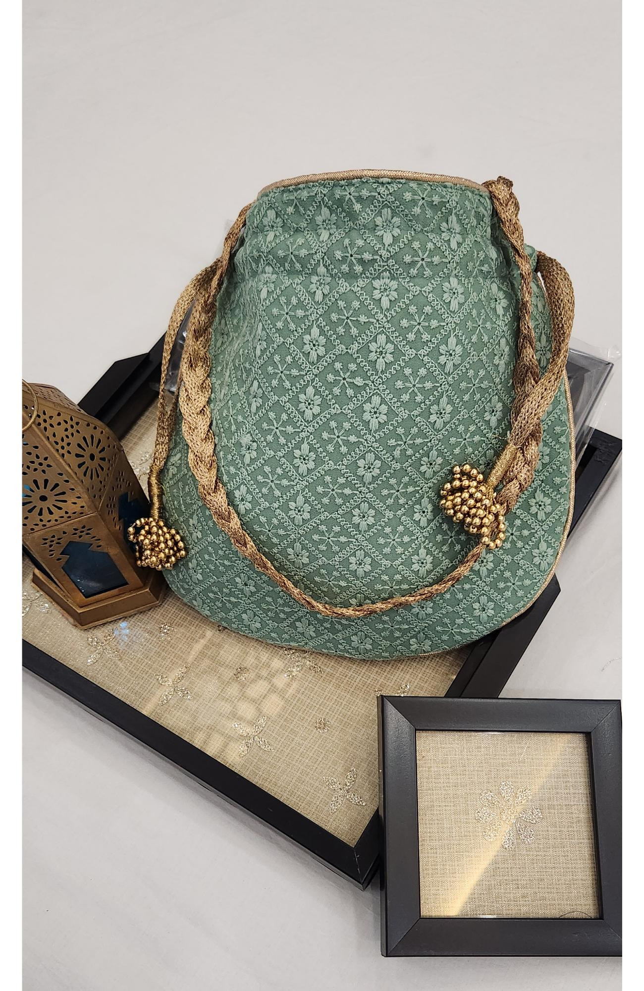 Green Hakuba Potli  Rohia By Chhangamal