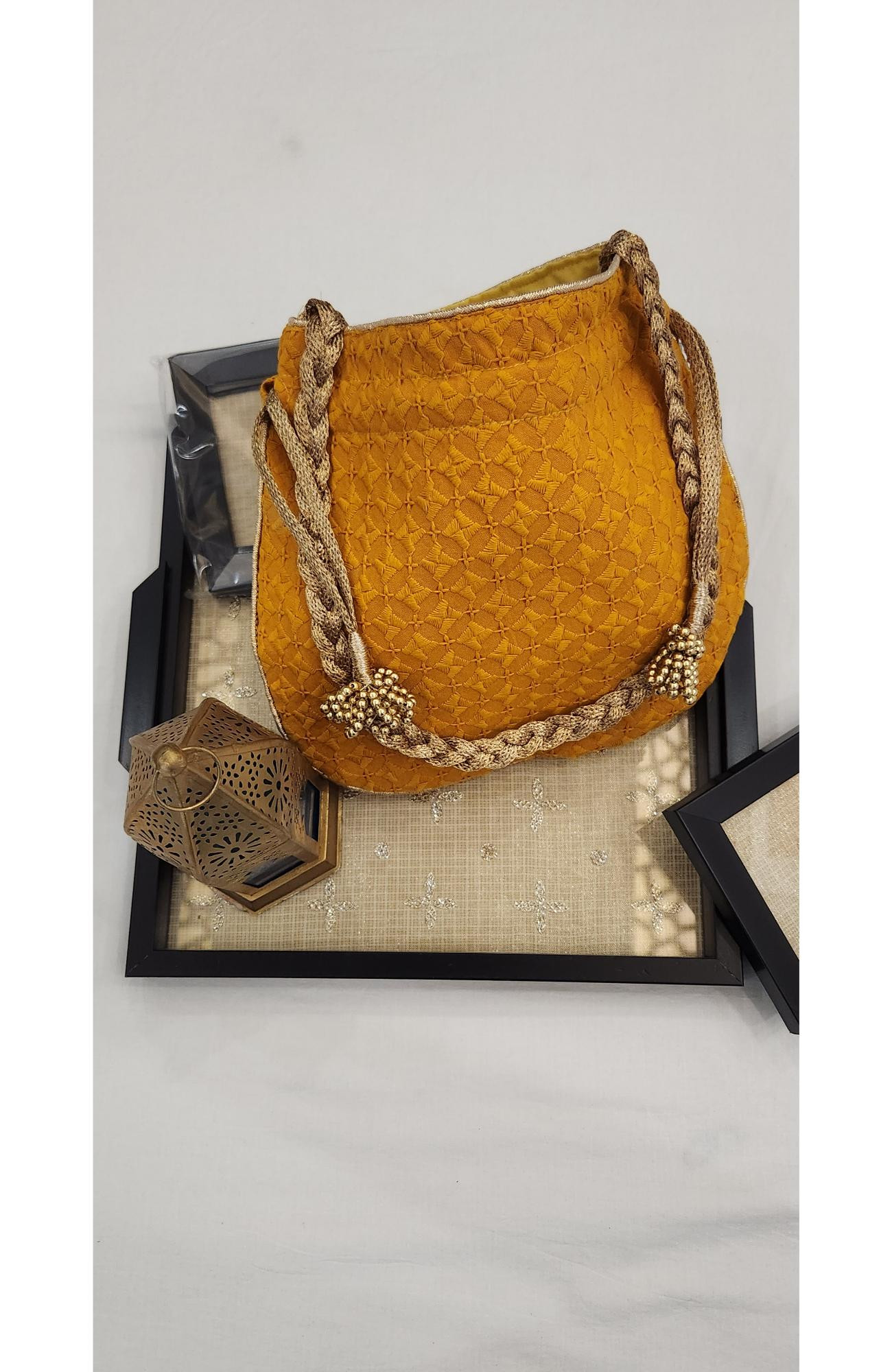 Mustard Yellow Hakuba Potli  Rohia By Chhangamal