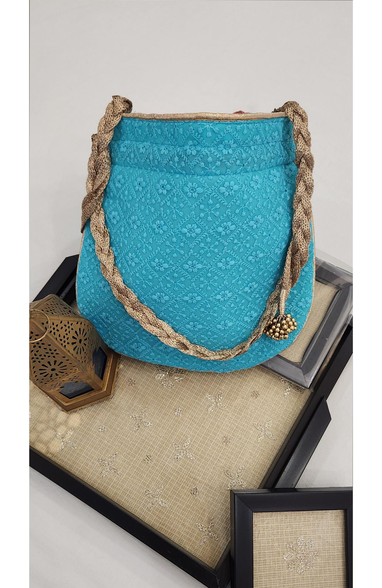 Blue Hakuba Potli  Rohia By Chhangamal