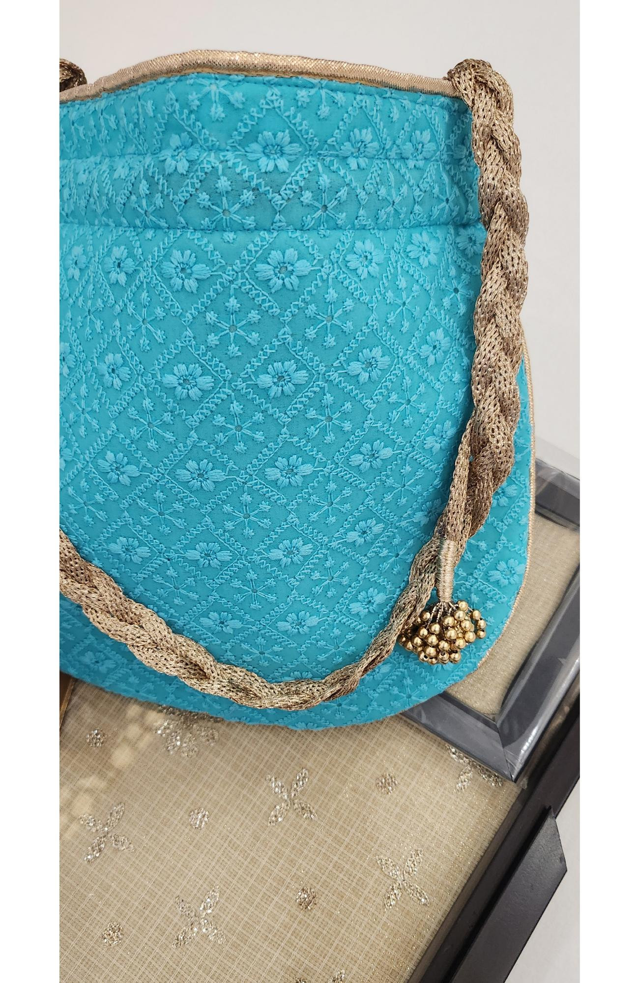 Blue Hakuba Potli  Rohia By Chhangamal
