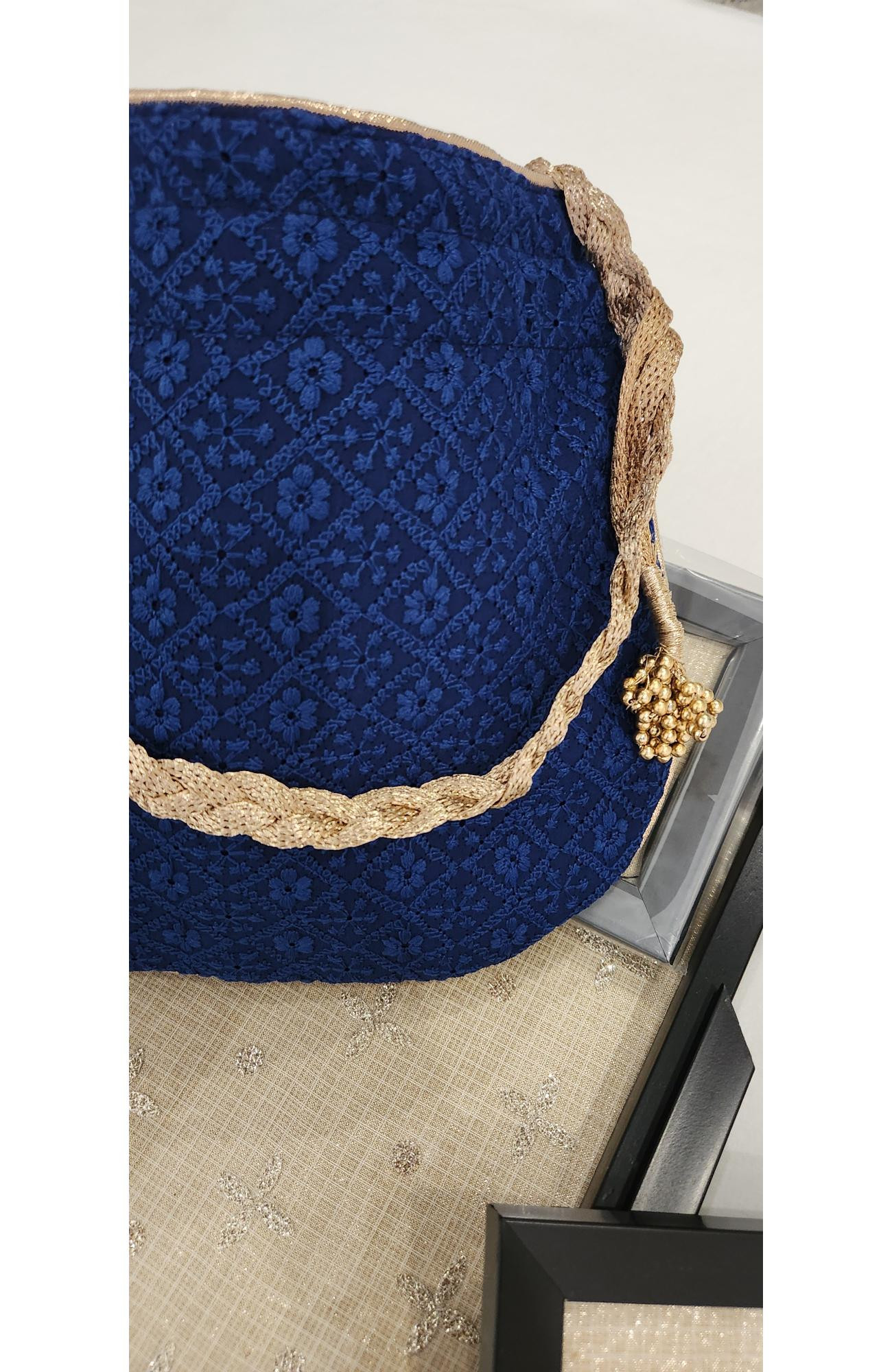 Navy Blue Hakuba Potli  Rohia By Chhangamal