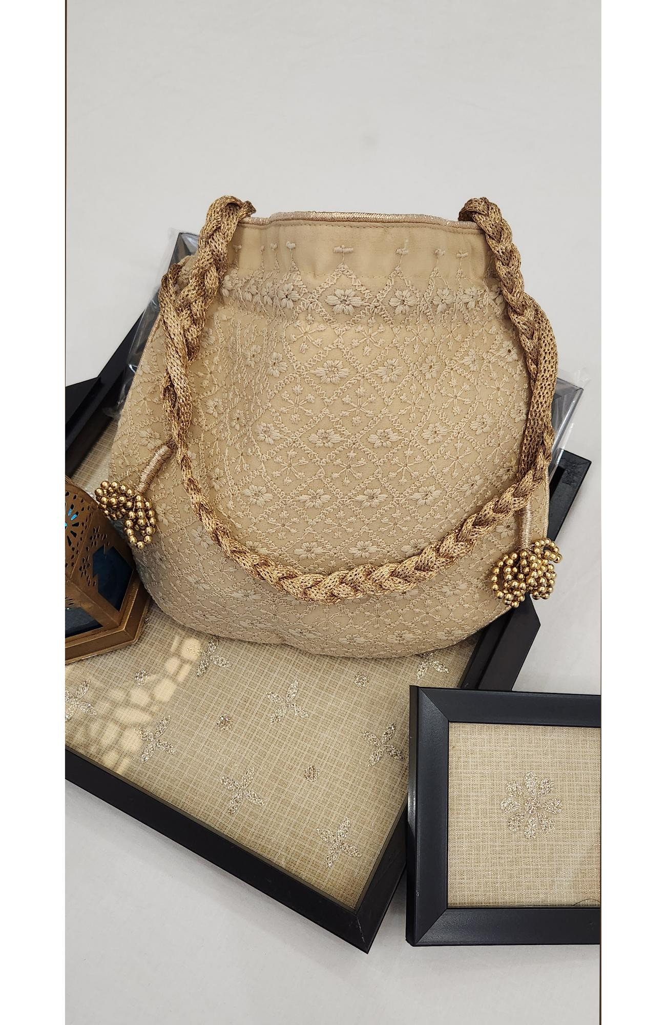 Beige Hakuba Potli  Rohia By Chhangamal