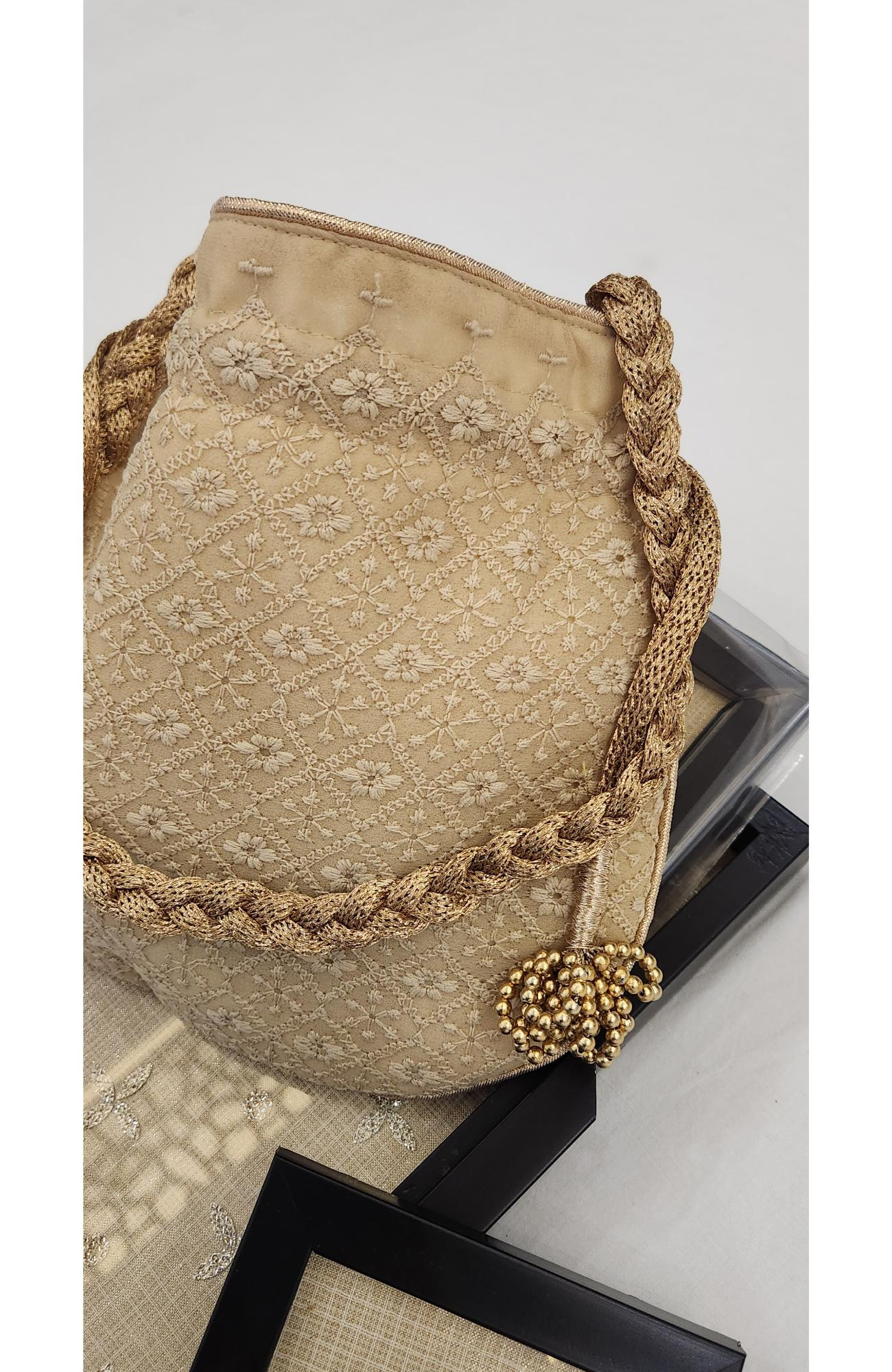 Beige Hakuba Potli  Rohia By Chhangamal