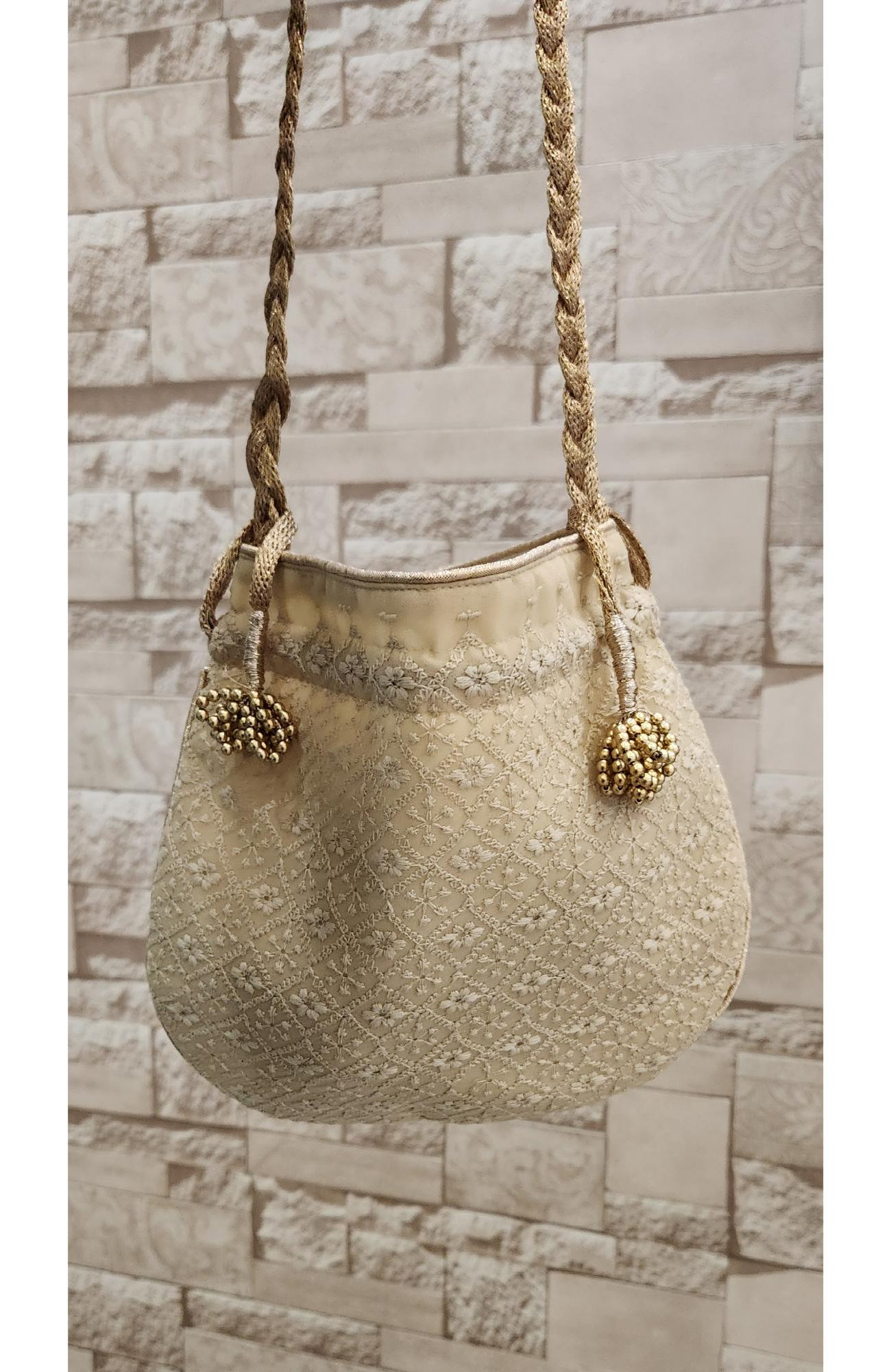 Beige Hakuba Potli  Rohia By Chhangamal