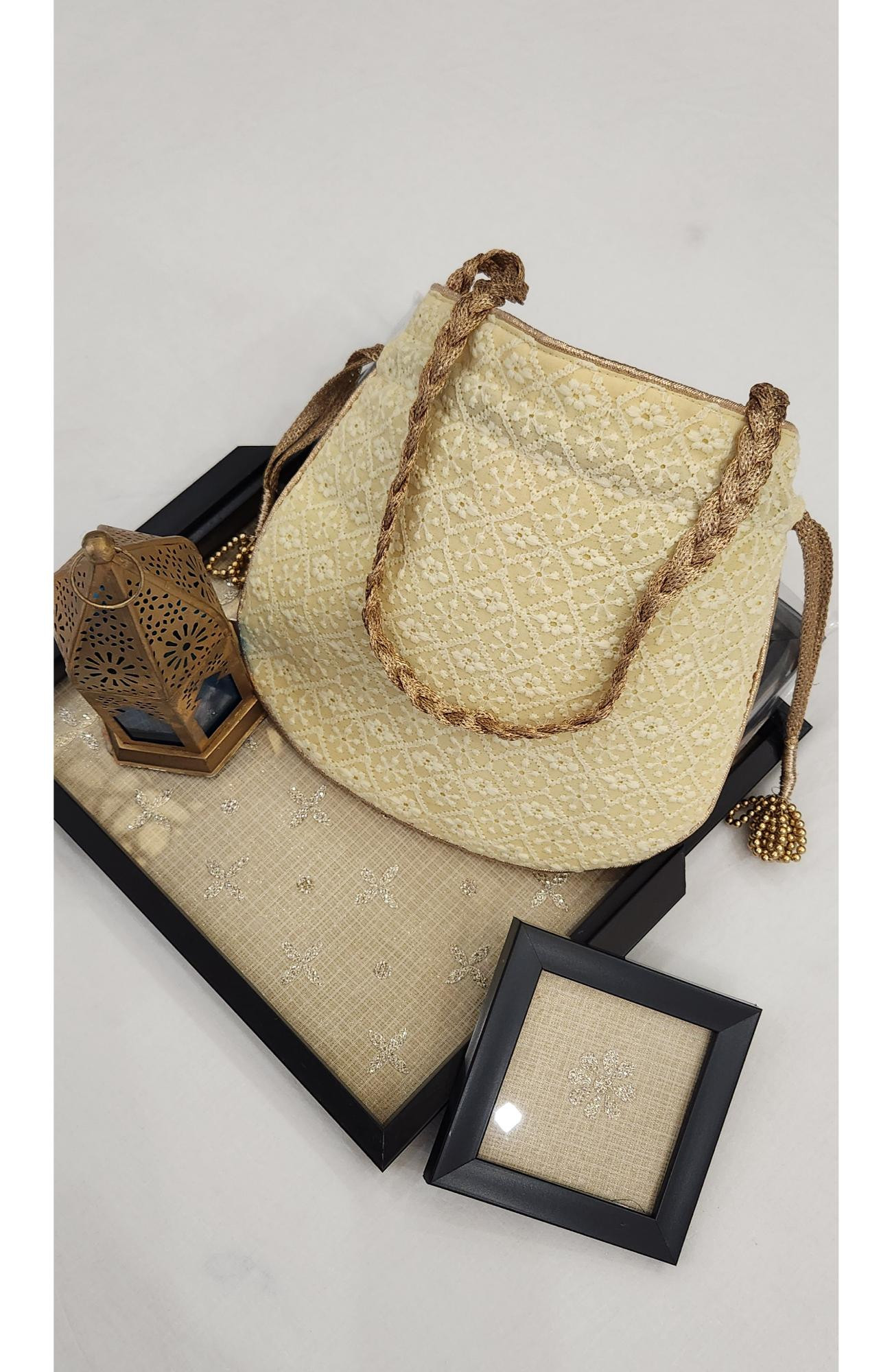 Lemon Yellow Hakuba Potli  Rohia By Chhangamal