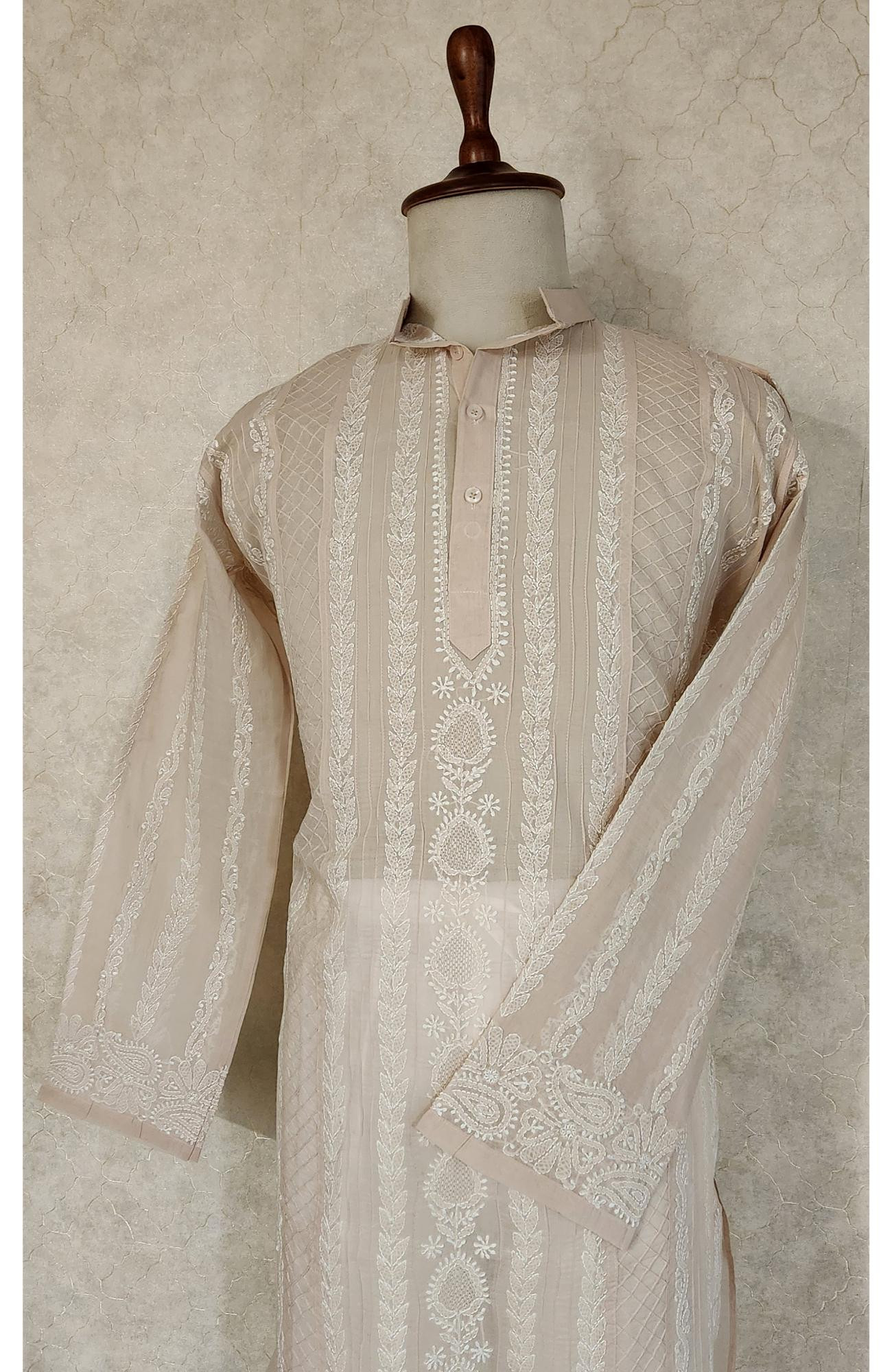 Mint Green Cotton Chikankari Kurta