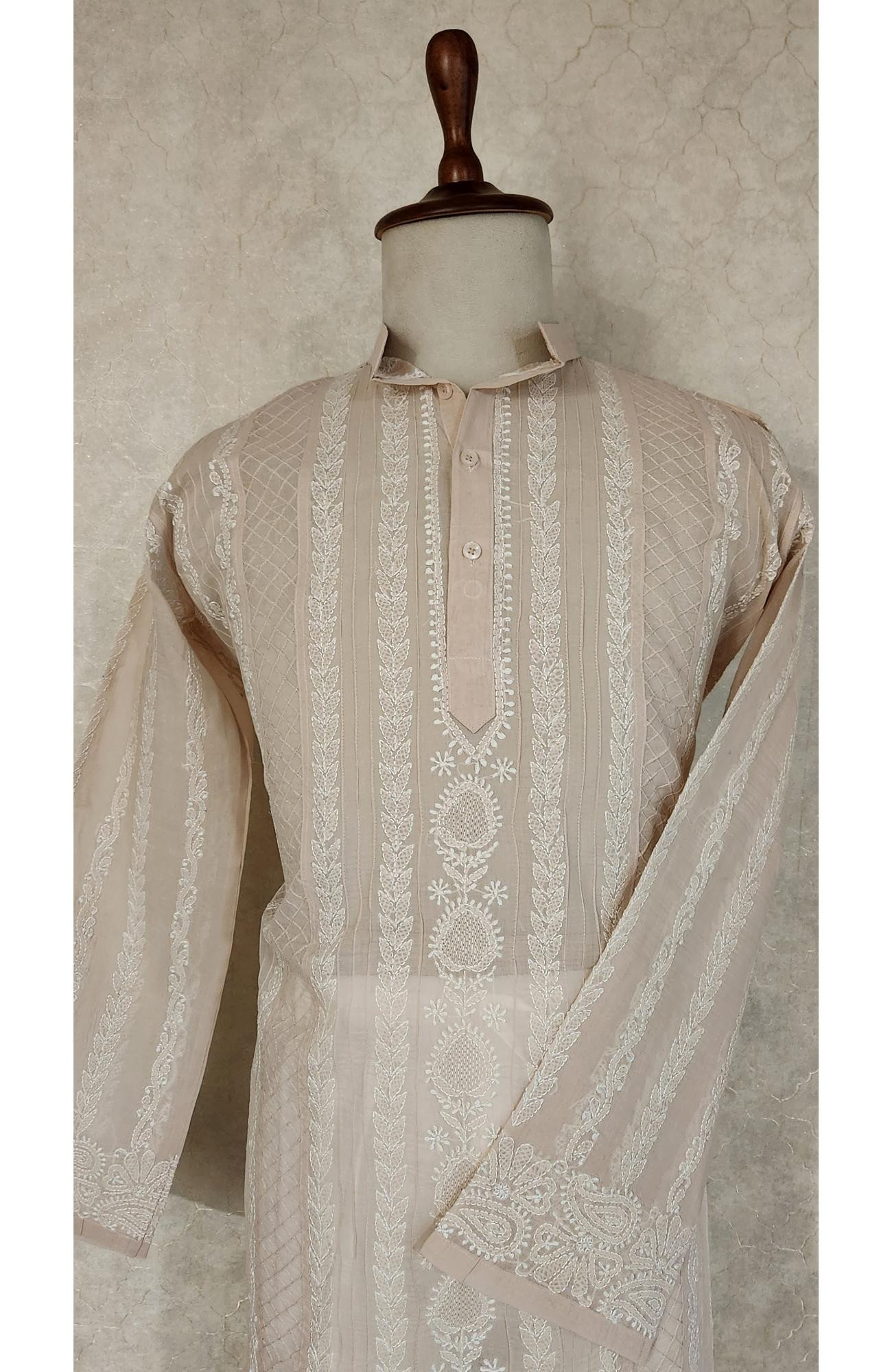Mint Green Cotton Chikankari Kurta