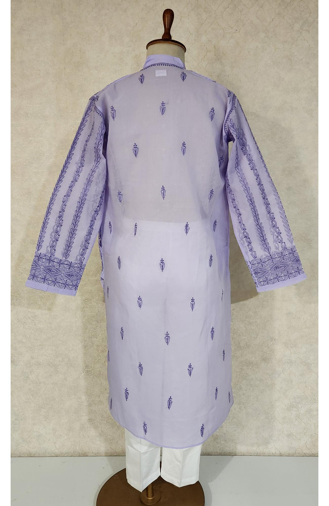 Lavender Cotton Chikankari Kurta