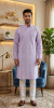 Blue Cotton Chikankari Kurta
