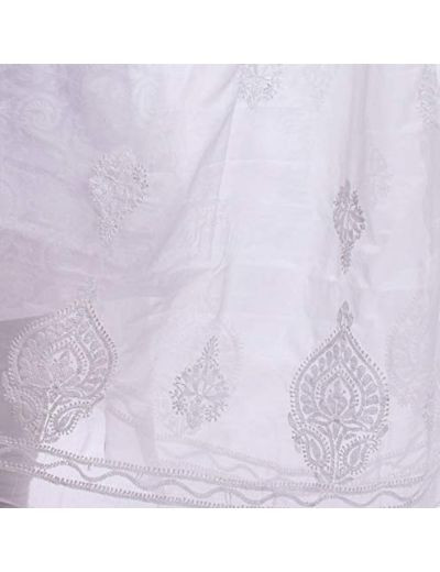 Chhangamal Hand Embroidered Chikankari Organza Dupatta
