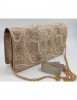 Chhangamal Golden Beige Chikankari Designer Bag