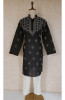 Black Cotton Chikankari Kurta