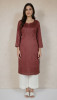 Maroon Modal Chikankari Kurta