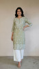 Olive Green Ombre Chikankari Kurta