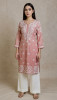 Dark Pink Ombre Muslin Chikankari Kurta