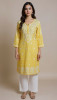 Yellow Muslin Chikankari Kurta