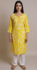 Yellow Muslin Chikankari Kurta