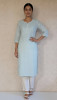 Aqua Tint Muslin Chikankari Kurta