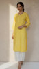 Yellow Chanderi Sequence Chikankari Kurta