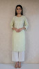 Blush Pink Cambric Cotton Chikankari Kurta