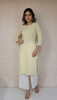 Green Cotton Chikankari Kurta