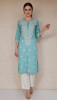 Grey Slub Cotton Chikankari Kurta